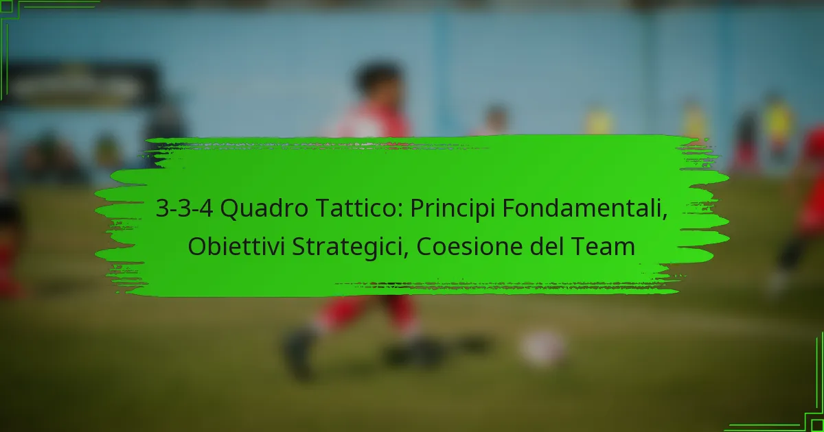 3-3-4 Quadro Tattico: Principi Fondamentali, Obiettivi Strategici, Coesione del Team