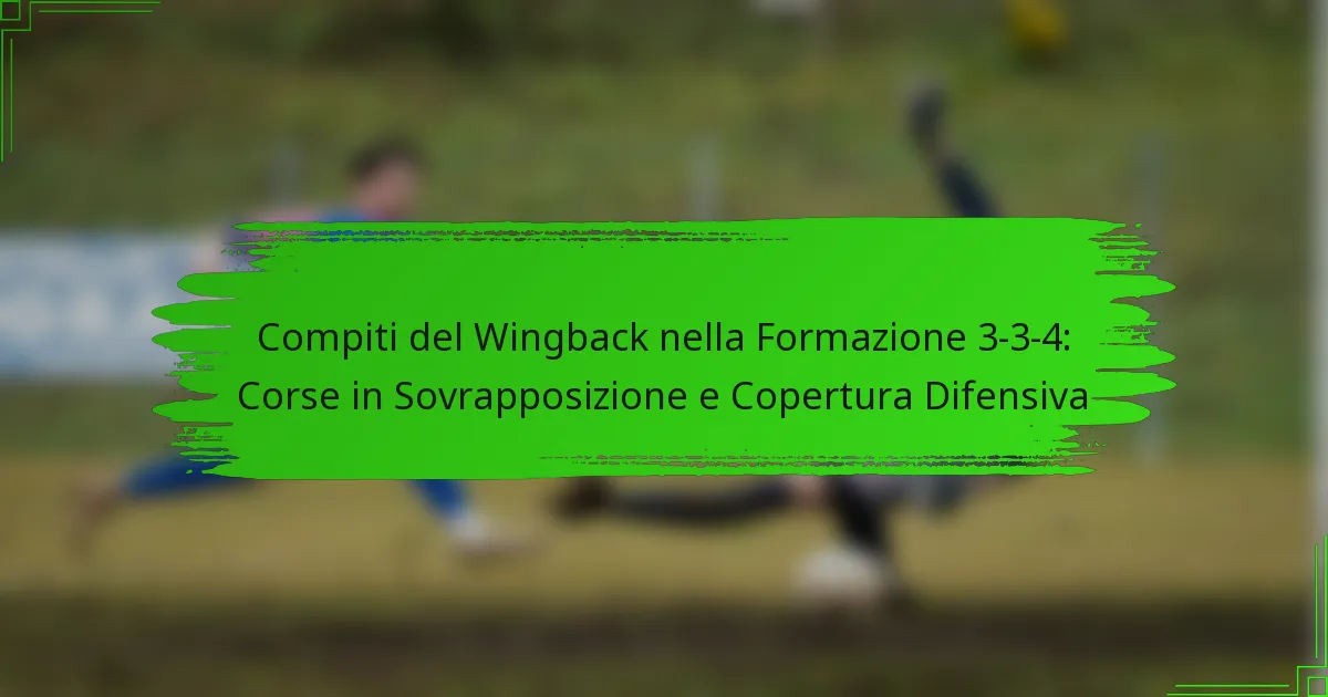 Compiti del Wingback nella Formazione 3-3-4: Corse in Sovrapposizione e Copertura Difensiva